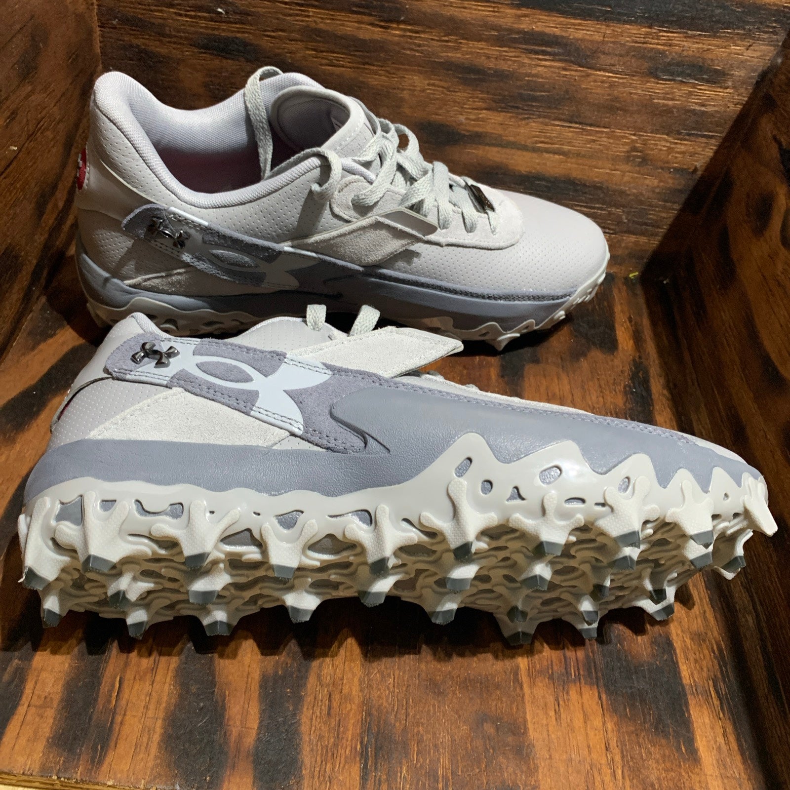 Under Armour Bryce Harper 10 Pro TPU Baseball Cleats Gray  display picture 2