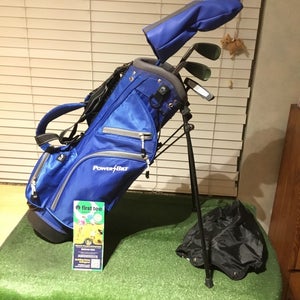 Powerbilt Juniors Set (Driver, 7 Iron, Wedge, Putter) Jr. Graphite & Stand Bag