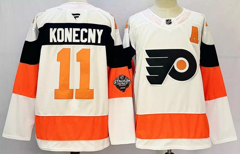 Men's Philadelphia Flyers Travis Konecny #11 Stitched Jersey Size 50