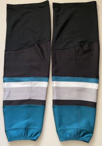 San Jose Barracuda (Sharks AHL) CCM Large Pro Stock Game Socks *Read Full Description*