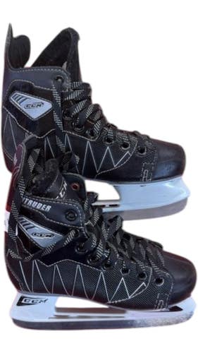CCM Intruder Ice Hockey Skates Black Used Size 13Y