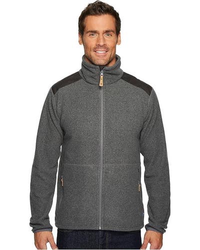 Fjallraven Sten Jacket Men's 2XL Dark Gray Fleece Long Sleeve Full Zip DDR633