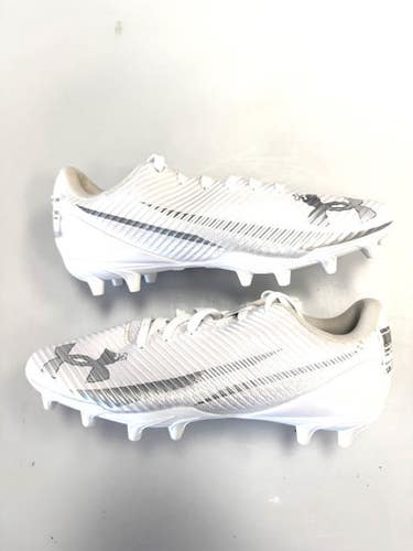 Used Under Armour Jr FB Cleats White Junior 06 11860-S000309540