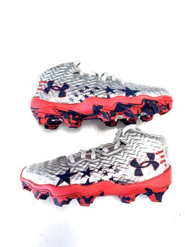 Used Under Armour Jr FB Cleats Grey Junior 04.5 11860-S000309530