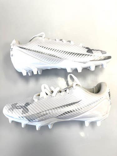 Used Under Armour Jr FB Cleats White Junior 05.5 11860-S000309525