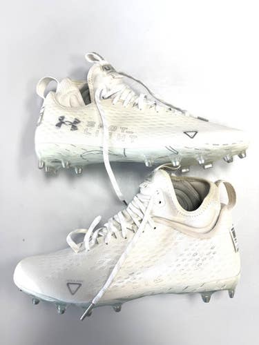 Used Under Armour Adult FB Cleats White Senior 11 11860-S000309497