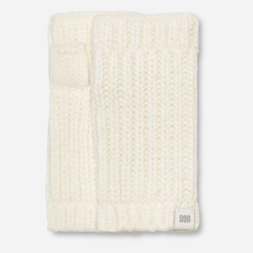 UGG Chunky Fingerless Mitten Womens OS Nimbus Extreme Cold Weather Gloves RED869