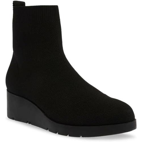 Anne Klein Quest Boots Women's US 6 Black Pull On Wedge Heel Bootie LION463