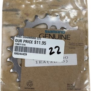 Shimano 22T Chainring New in Bag Silver