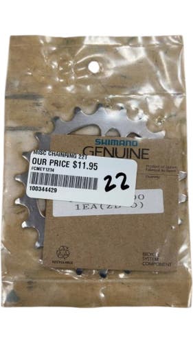 Shimano 22T Chainring New in Bag Silver