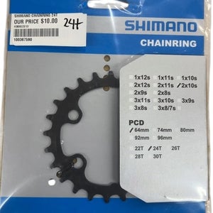 Shimano Chainring 24T 64mm PCD 2x10s New in Package
