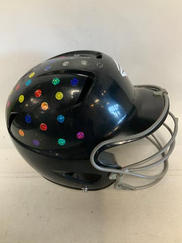 Used Easton BLACK Batting Helmet w/Mask Black MD 11823-S000039262