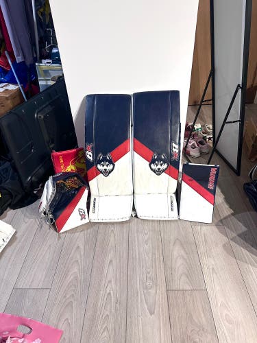 NCAA Brians / Vaughn custom optik 2 pro stock full right goalie full set