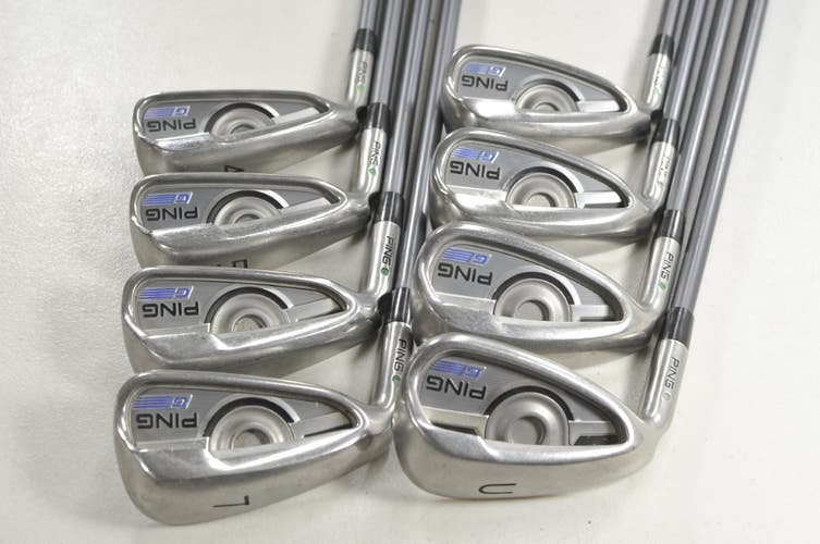 LEFT HAND Ping G Series 4-W,UW Iron Set Regular Flex Green Dot Graphite #218005