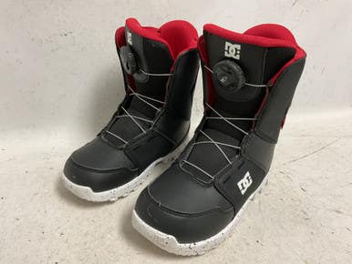 Used DC Shoes YOUTH SCOUT Boys Snowboard Boots Black And Red Junior 03 11855-S000204191