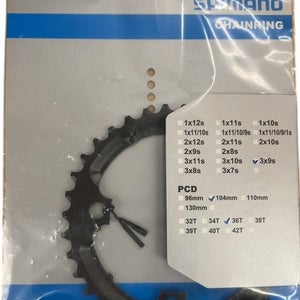 Shimano 36T 104mm PCD 4-Bolt Middle Chainring New