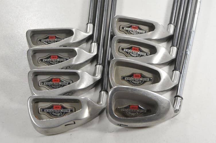 LEFT HANDED Callaway Big Bertha 1994 4-PW,LW Iron Set Firm Flex Graphite #218076