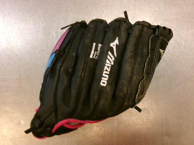 Used Mizuno FINCH RH Throw Fastpitch Gloves Black 10" 11339-S000202396