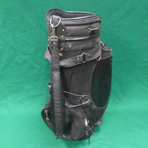Belding Sports Made In USA 11" OD Brown/Black Golf Staff Bag w/ Raincover *READ*