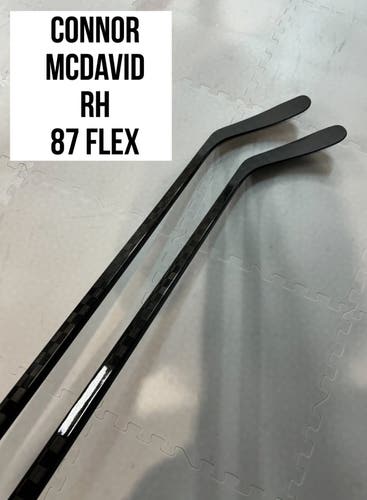 Senior(2x)Right CT: Connor McDavid 87 Flex ProBlackStock™ Unbranded Blackouts Pro Stock Hockey Stick