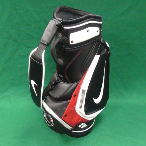 Nike NG 360 Golf Fitting Black/White/Red Golf Staff Bag w/ Raincover