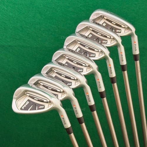 Ping i20 Orange Dot 5-UW Iron Set 7 Factory TFC 169I Graphite Regular