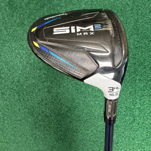 TaylorMade SIM 2 MAX 16.5 3HL Wood Fujikura Ventus Blue FW 5A Senior Flex