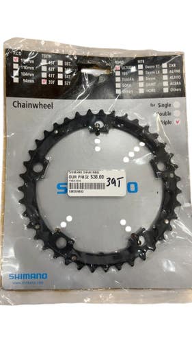 Shimano Ultegra 39T Road Chainring 130mm BCD Triple Black New