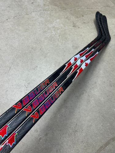 3 PACK 95 Flex P28 Senior Bauer Flylite Left Hand Hockey Stick NHL OLYMPICS (Pro Stock)
