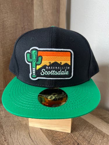 Baseballism Scottsdale Black Patch Hat Size 8 (New)