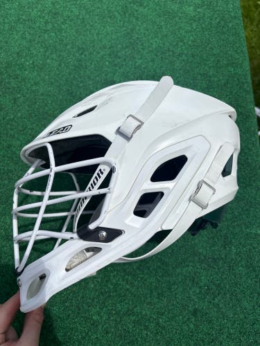 White & Green Adult Warrior Burn Helmet (Used) | Medium