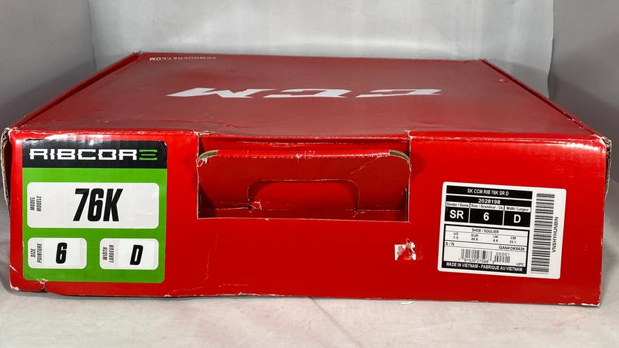 New Senior CCM RibCor 76K Hockey Skates Regular Width Size 6
