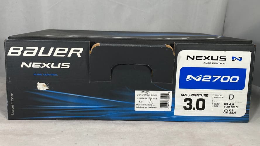New Junior Bauer Nexus N2700 Hockey Skates Regular Width Size 3
