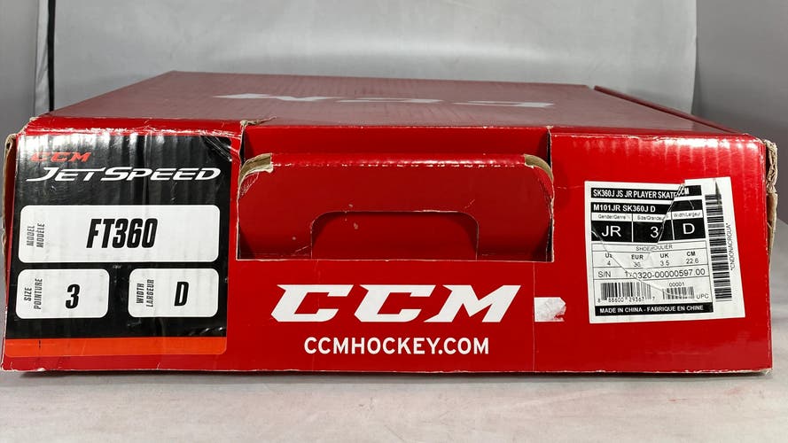Junior New CCM JetSpeed FT360 Hockey Skates Regular Width Size 3
