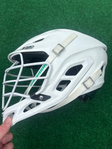 White & Green Adult Warrior Burn Helmet (Used) | Medium
