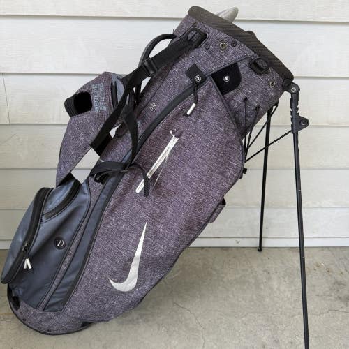 Nike Sport Lite Golf Carry Stand Bag 5 Way Dividers Gray Black