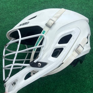 White & Green Adult Warrior Burn Helmet (Used) | Large
