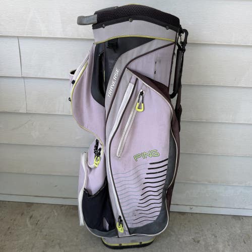 Ping Traverse 14 Way Golf Cart Bag Gray Green Black
