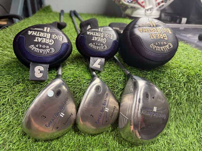 Callaway - GREAT BIG BERTHA II - 3Fw + 7Fw + Driver - Graphite - Lady Flex - RH