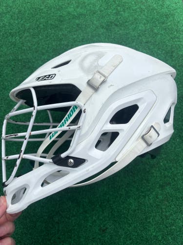 White & Green Adult Warrior Burn Helmet (Used) | Large Dartmouth College