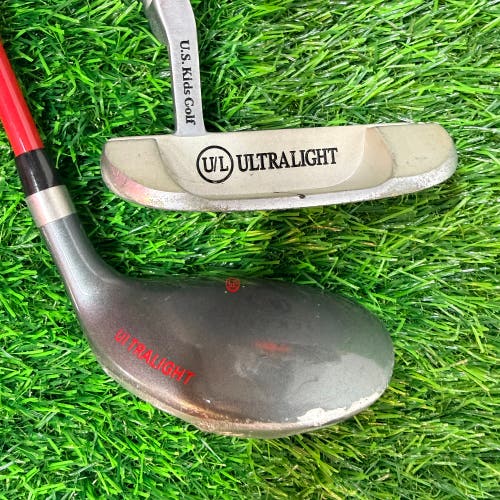 USKG US Kids Golf UL39 Wt-30u Junior 36"-42" Tall 3 Club Set Driver & Putter