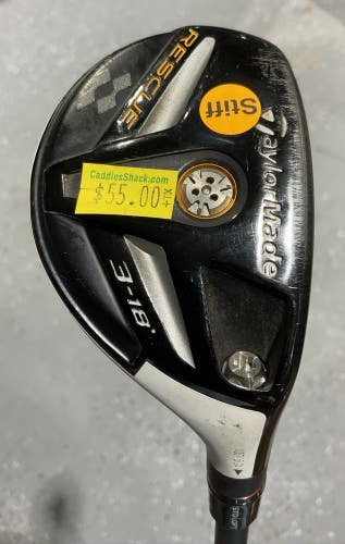 TaylorMade FCT RESCUE 18 #3 Hybrid 40" ALDILA RIP Stiff Flex Graphite MRH USED