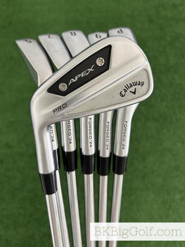 LH Callaway Apex Pro 24 Forged Iron Set 5-P / Project X 6.5 Extra Stiff