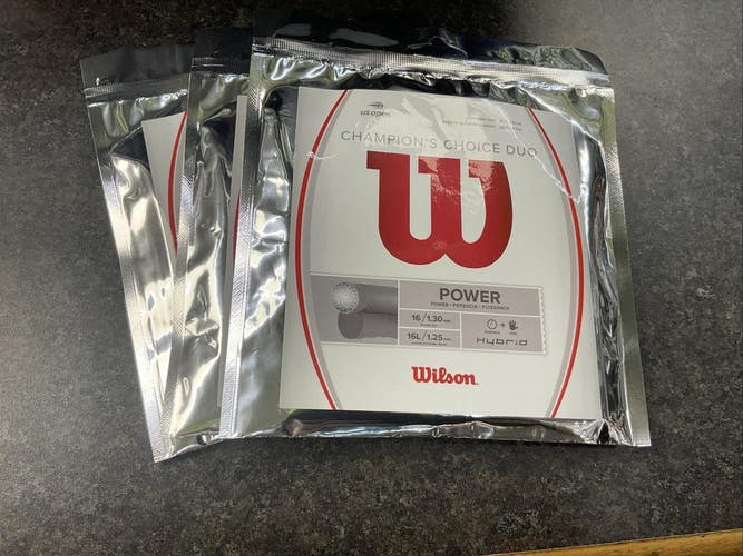 3 Pack Wilson Champions Choice Duo Tennis String