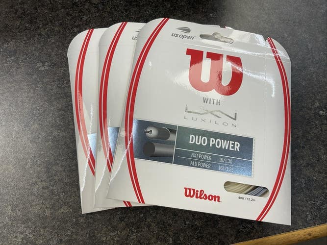 3 Pack Wilson Duo Power 16g Tennis String