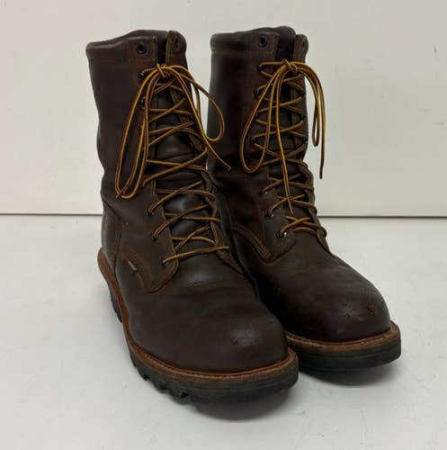 Red Wing 4420 LoggerMax 9" Waterproof Brown Leather Safety Toe Boots US 10.5