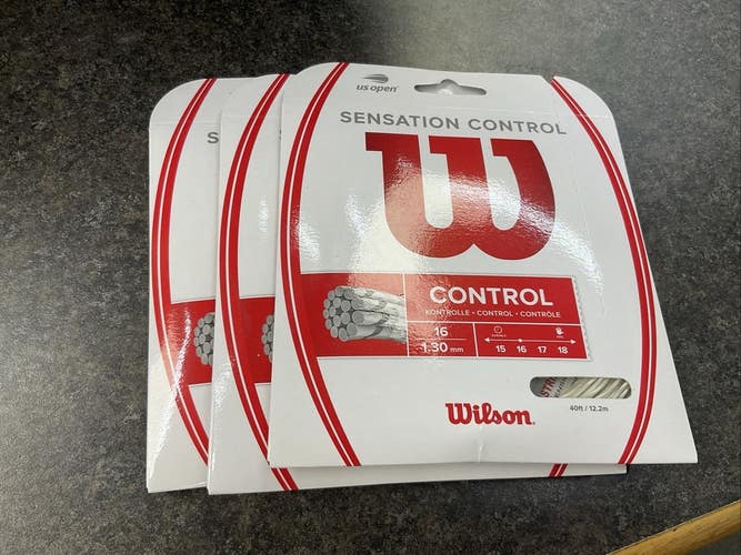 3 Pack Wilson Sensation Control 16g Tennis String