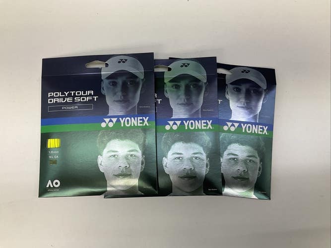 Yonex Poly Tour Drive Soft Power 16L Flash Yellow 3 Pack