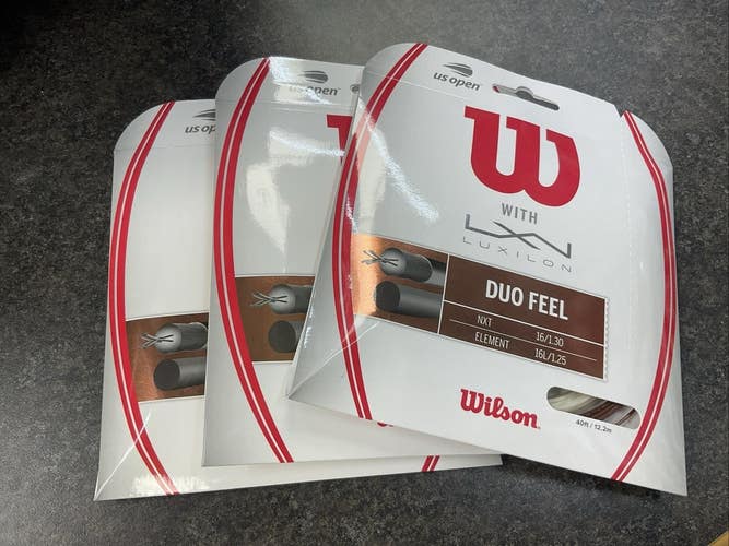 3 Pack Wilson Duo Feel Tennis String