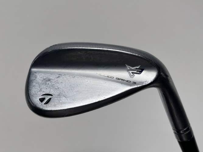 TaylorMade Milled Grind 3 Raw Chrome Wedge 56* 12 Bounce SB S200 Steel Mens RH